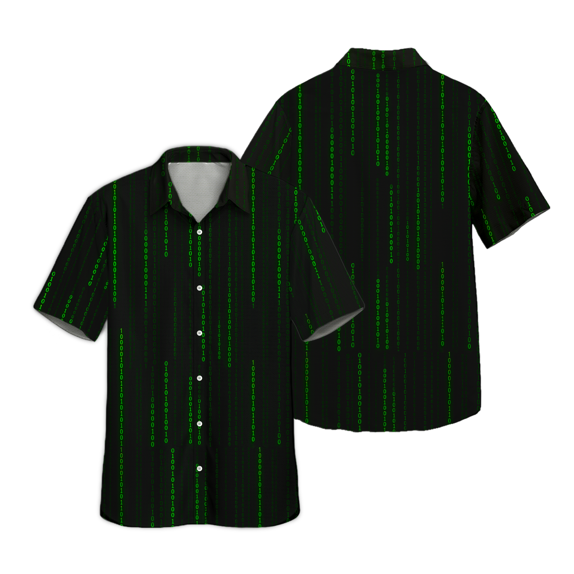 Binary Flow Technology Button Up Shirt