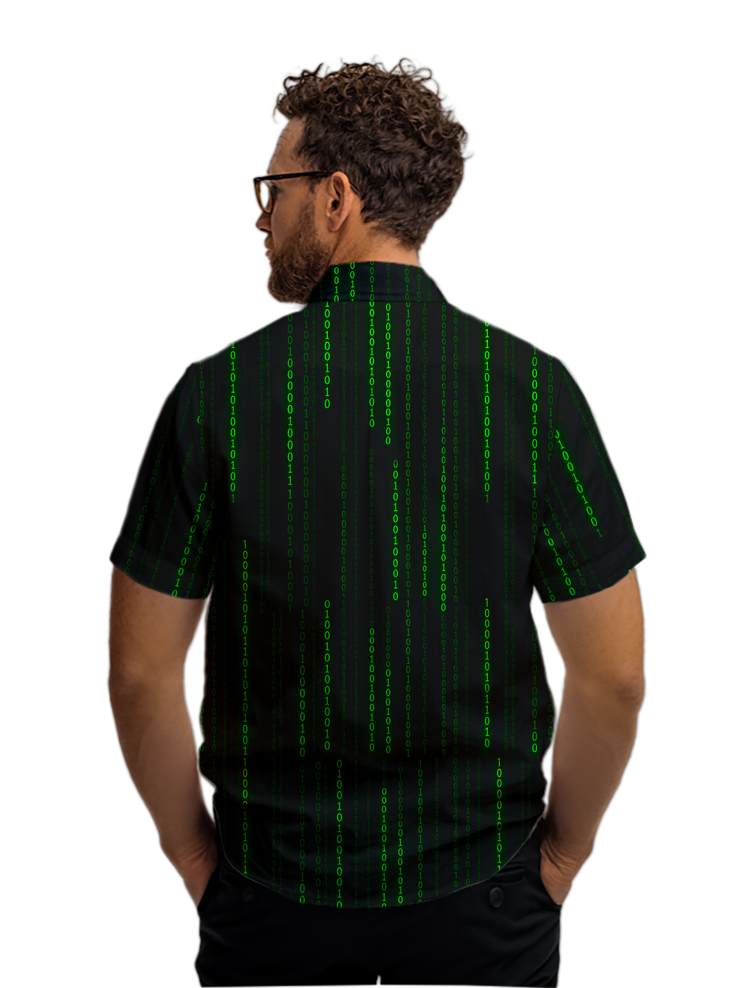 Binary Flow Technology Button Up Shirt