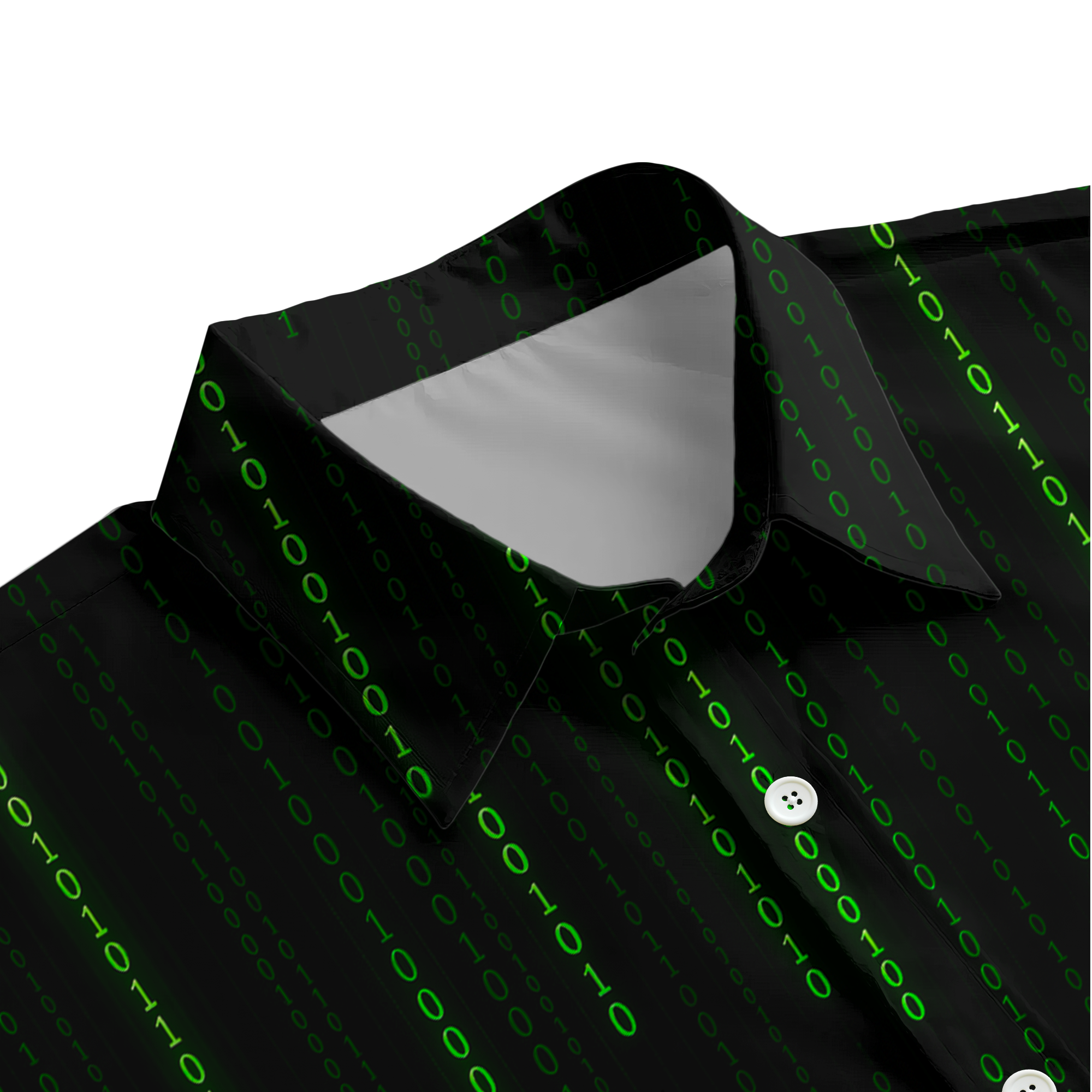 Binary Flow Technology Button Up Shirt