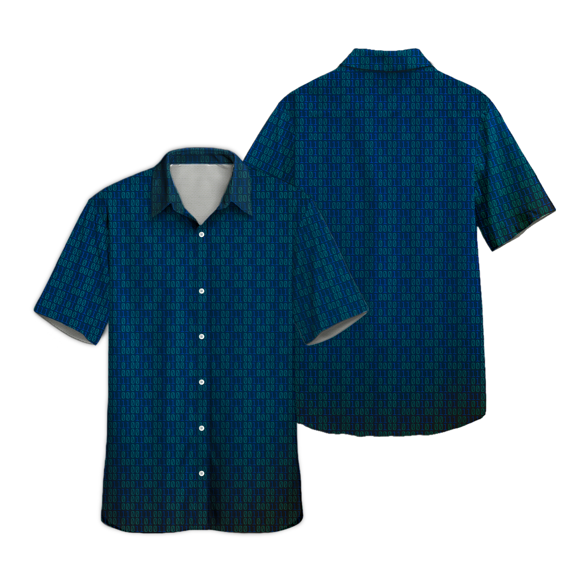 Code Matrix Technology Button Up Shirt