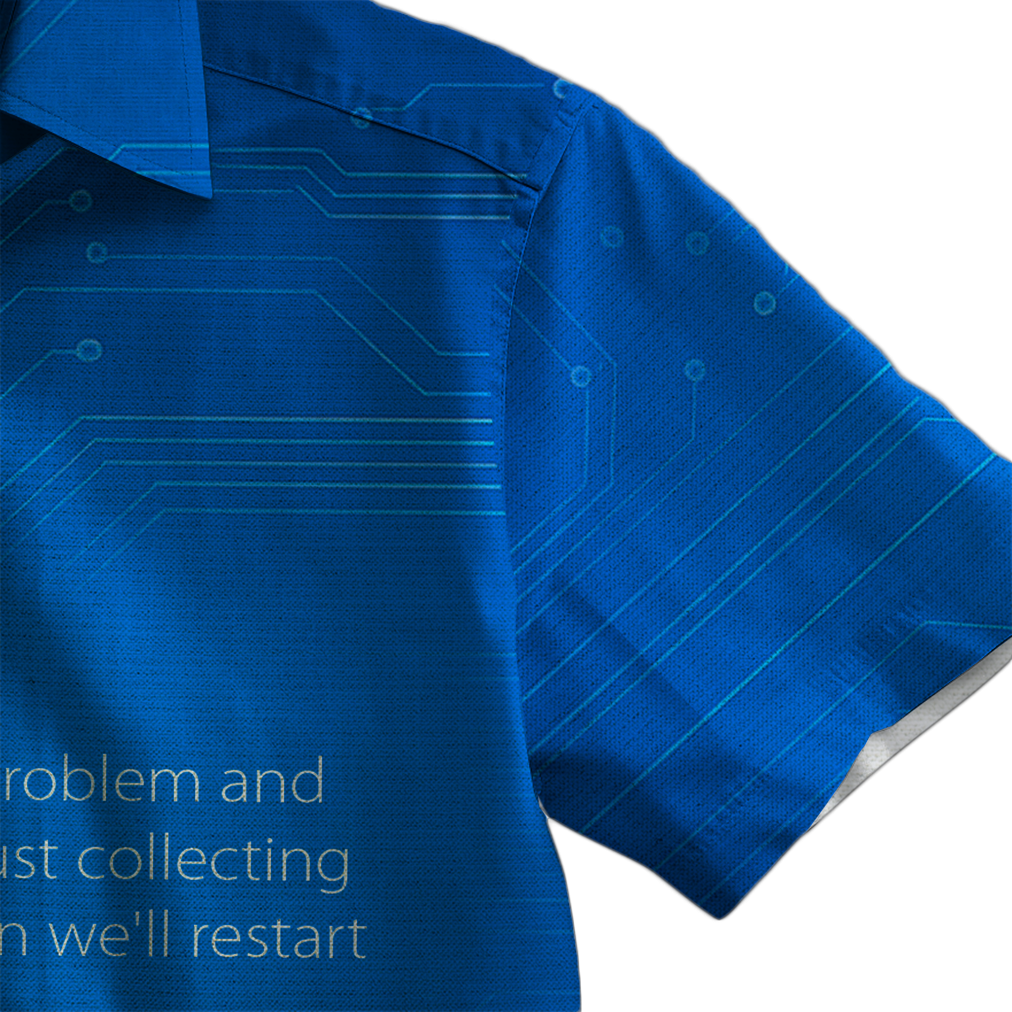 Blue Screen of Death Technology Button Up Shirt