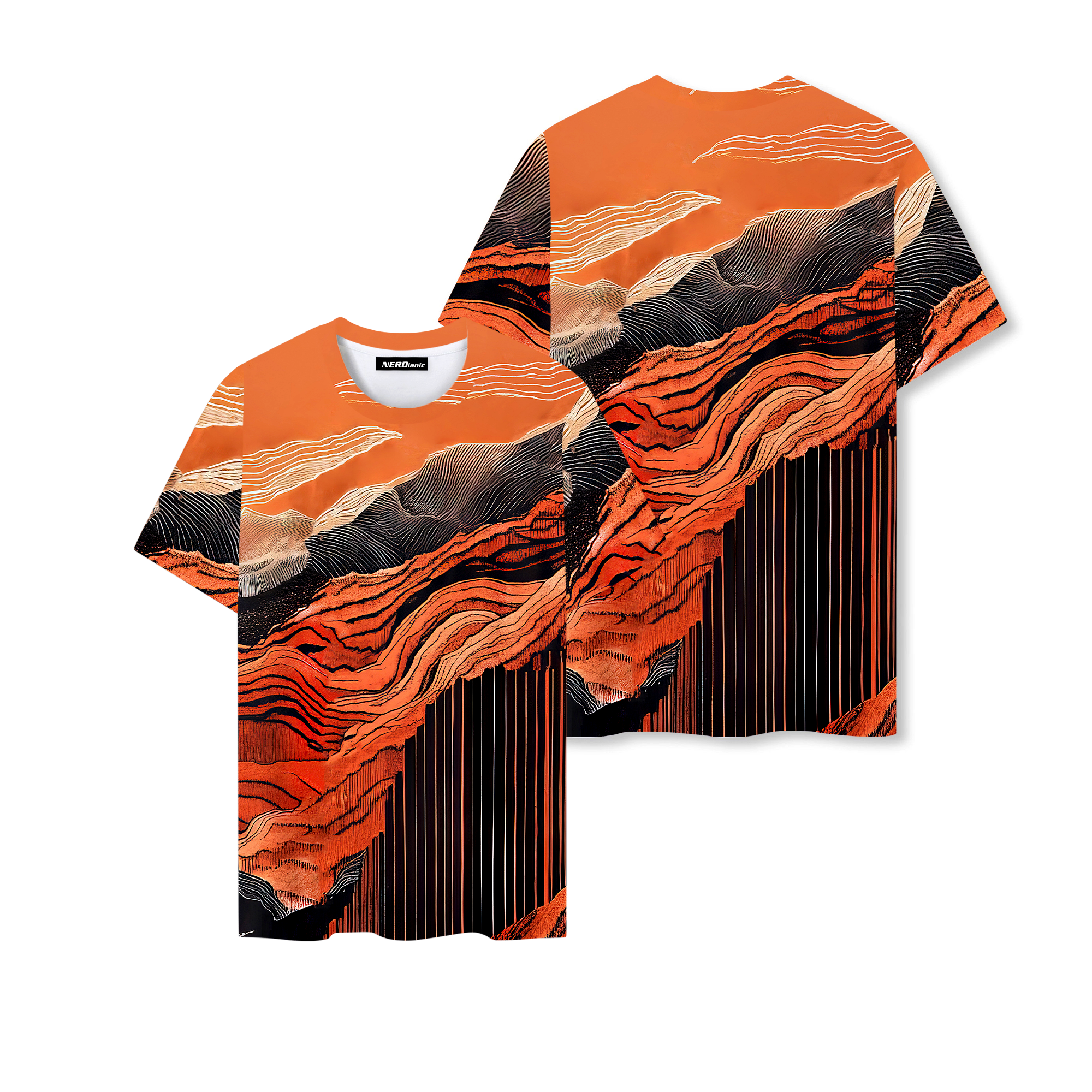 Mars Lovers Retro Space Graphics T-Shirt