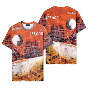 Number Mars Retro Space Graphics T-Shirt