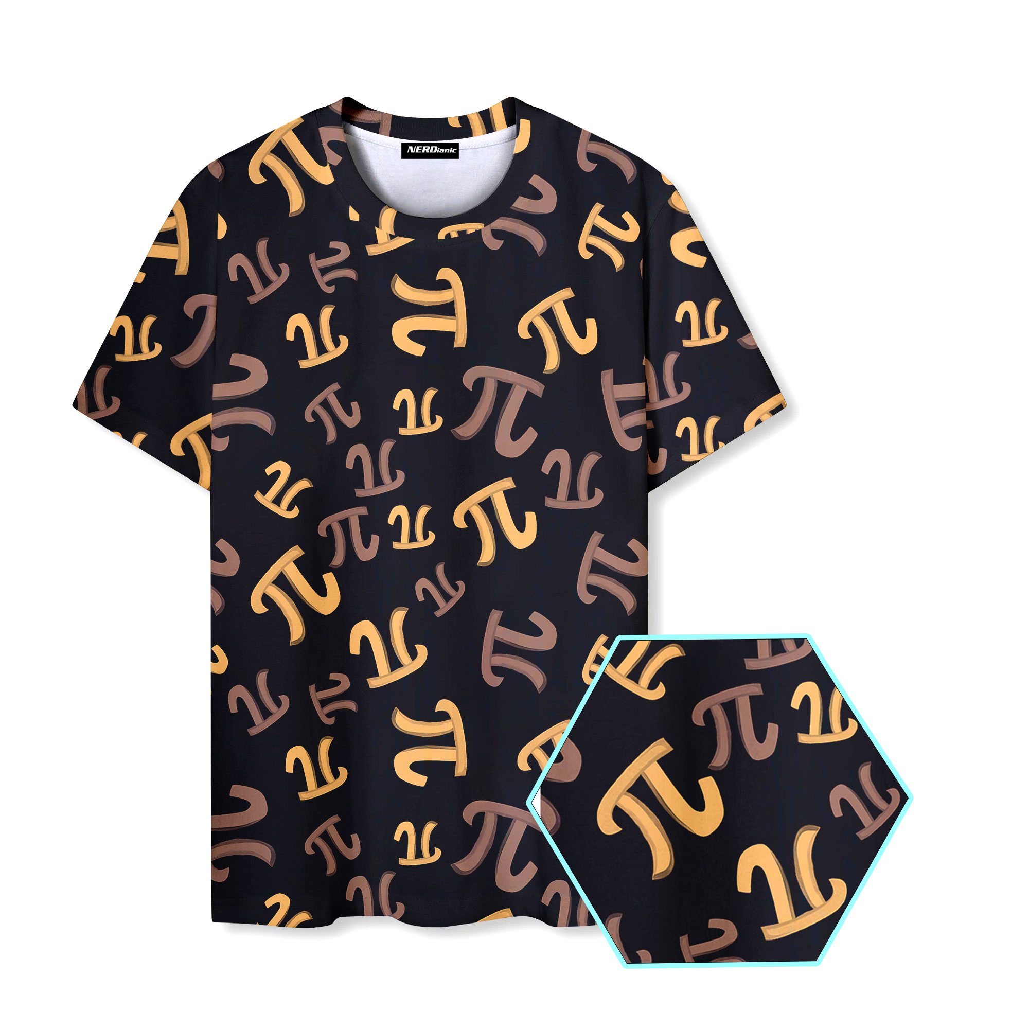Pi Symbols Nerd Graphic T-Shirt