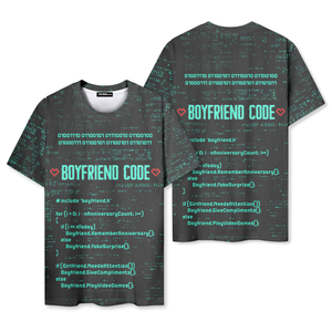 Boyfriend Code Funny Nerd Graphic T-Shirt