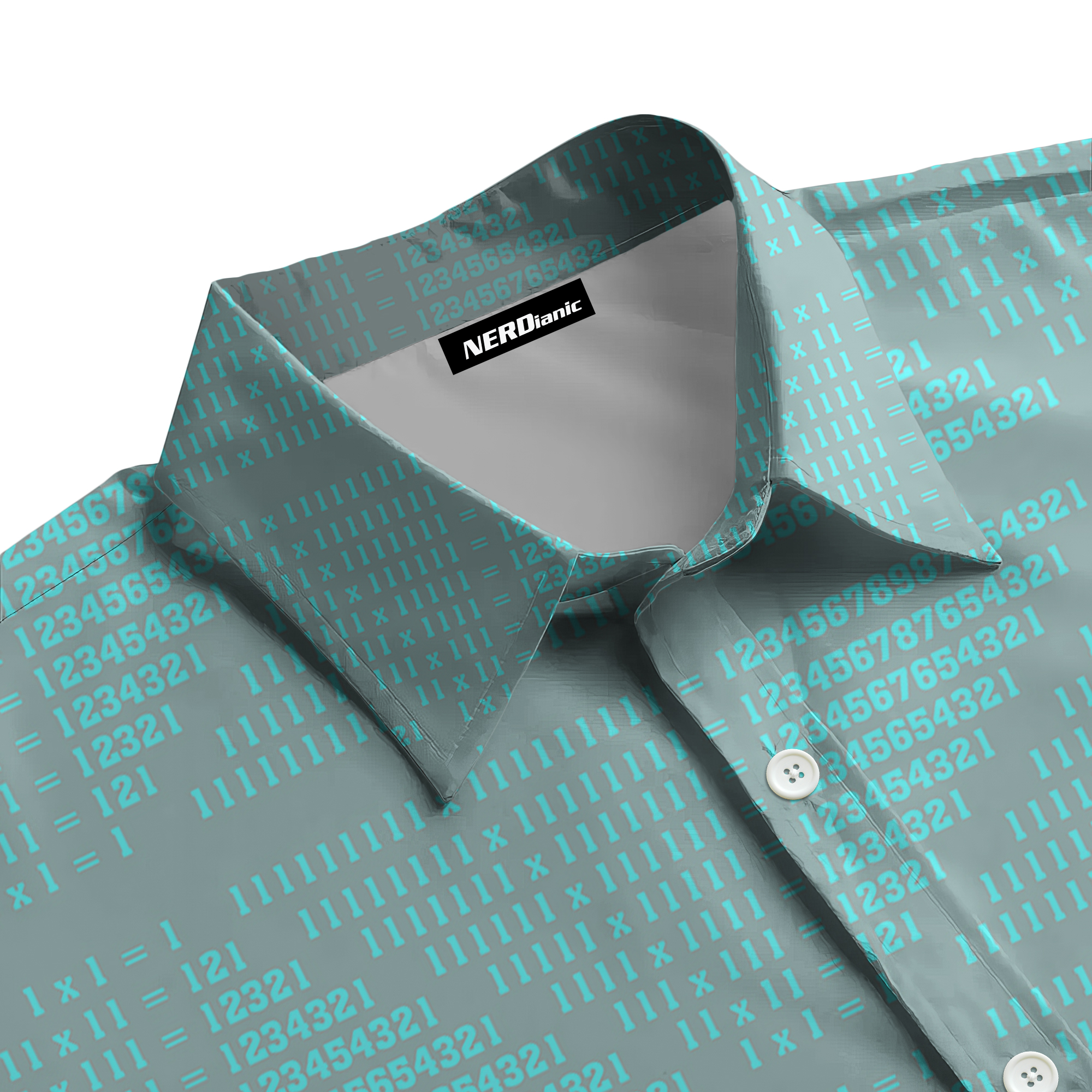 Palindrome Number Patterns Math Button Up Shirt