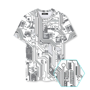 Circuit Board Nerd Graphic T-Shirt
