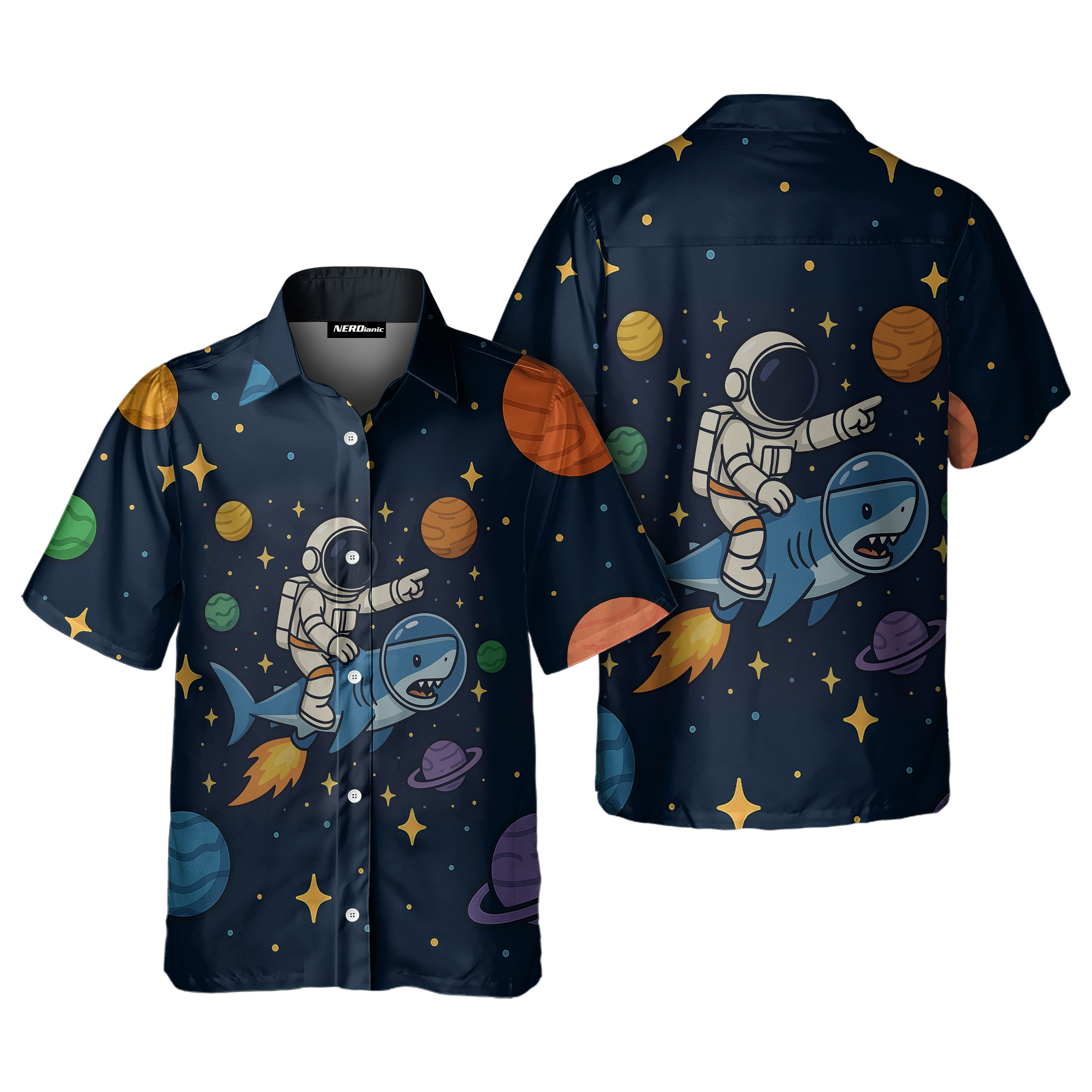 Astronaut Galaxy Space Button Up Shirt