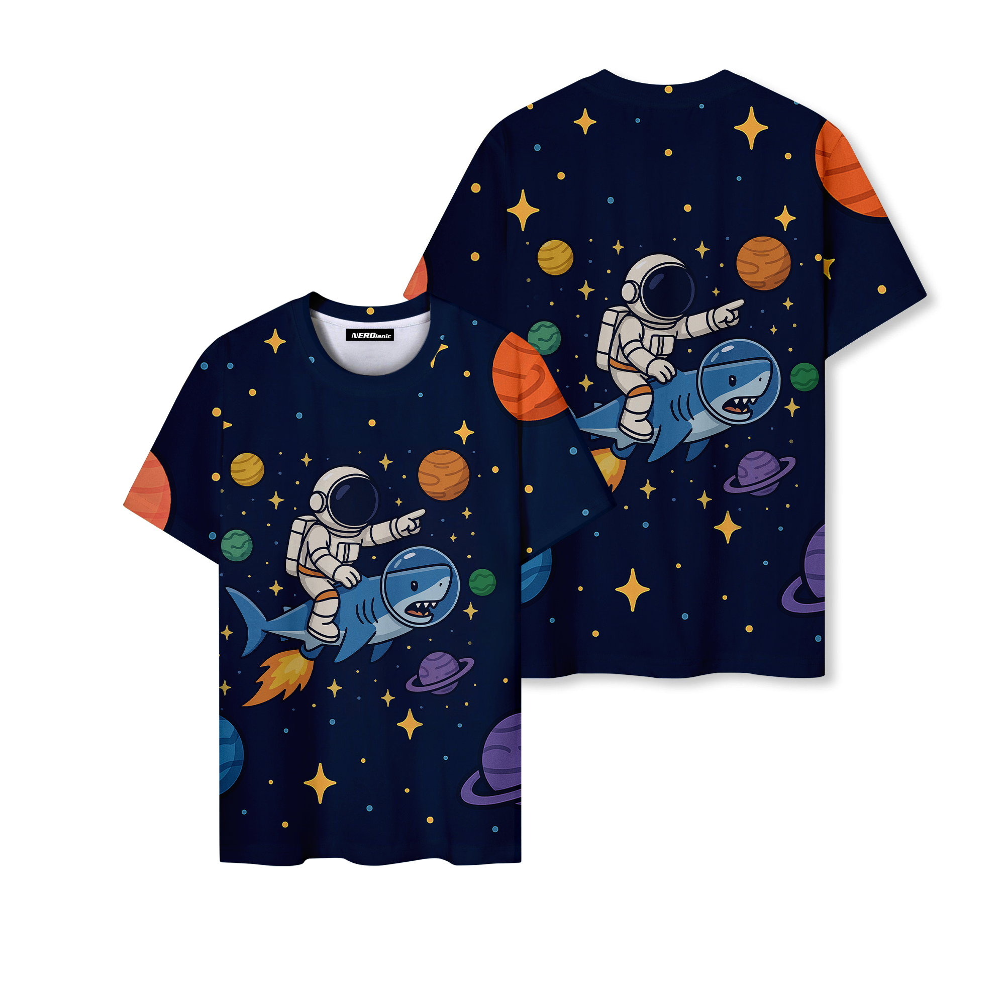 Astronaut Galaxy Space Graphic T-Shirt