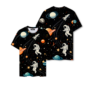 Galaxy Retro Space Graphics T-Shirt