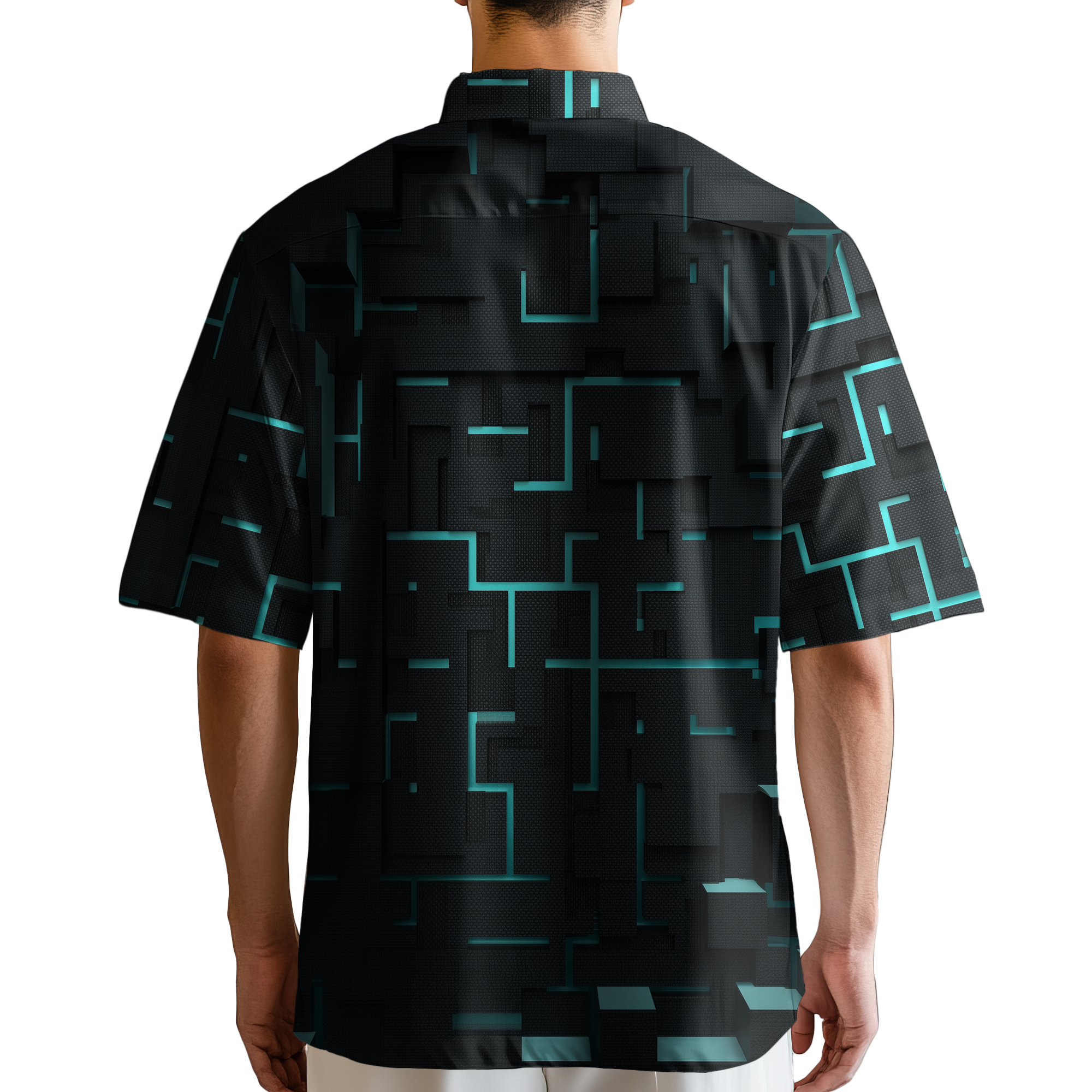 Circuit Blocks Technology Button Up Shirt