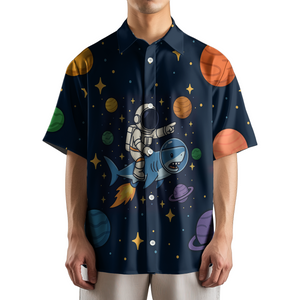 Astronaut Galaxy Space Button Up Shirt