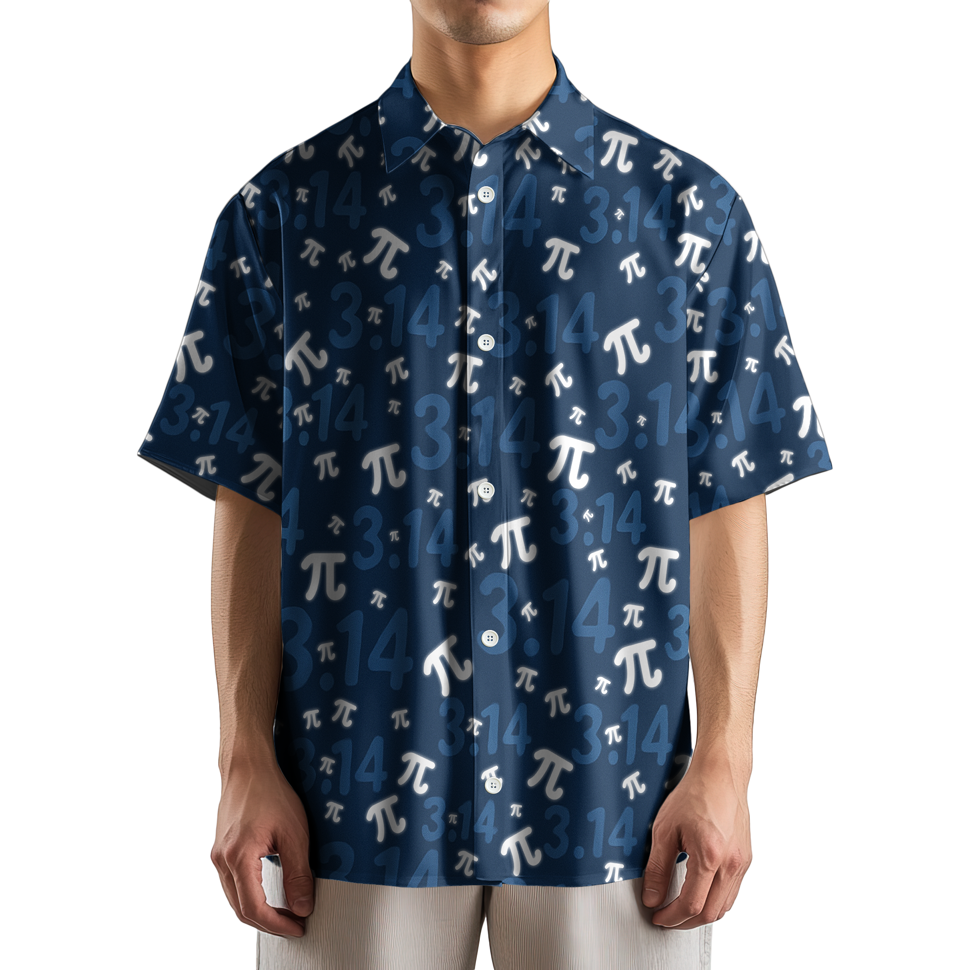 Blue Pi Math Button Up Shirt