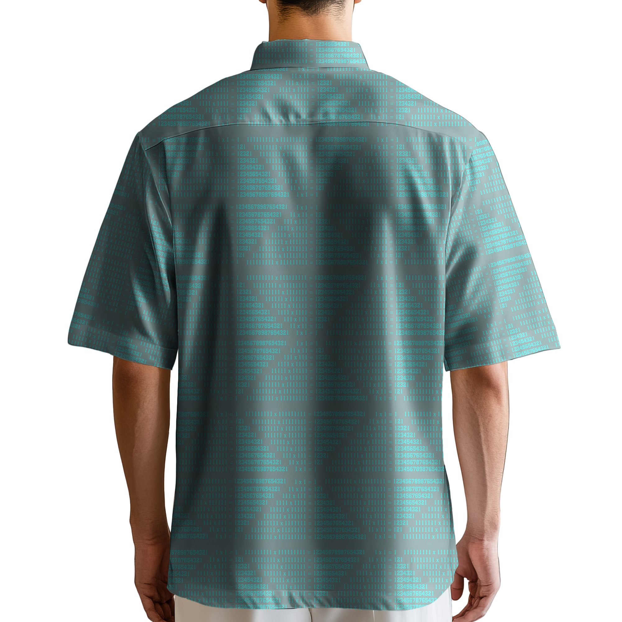 Palindrome Number Patterns Math Button Up Shirt