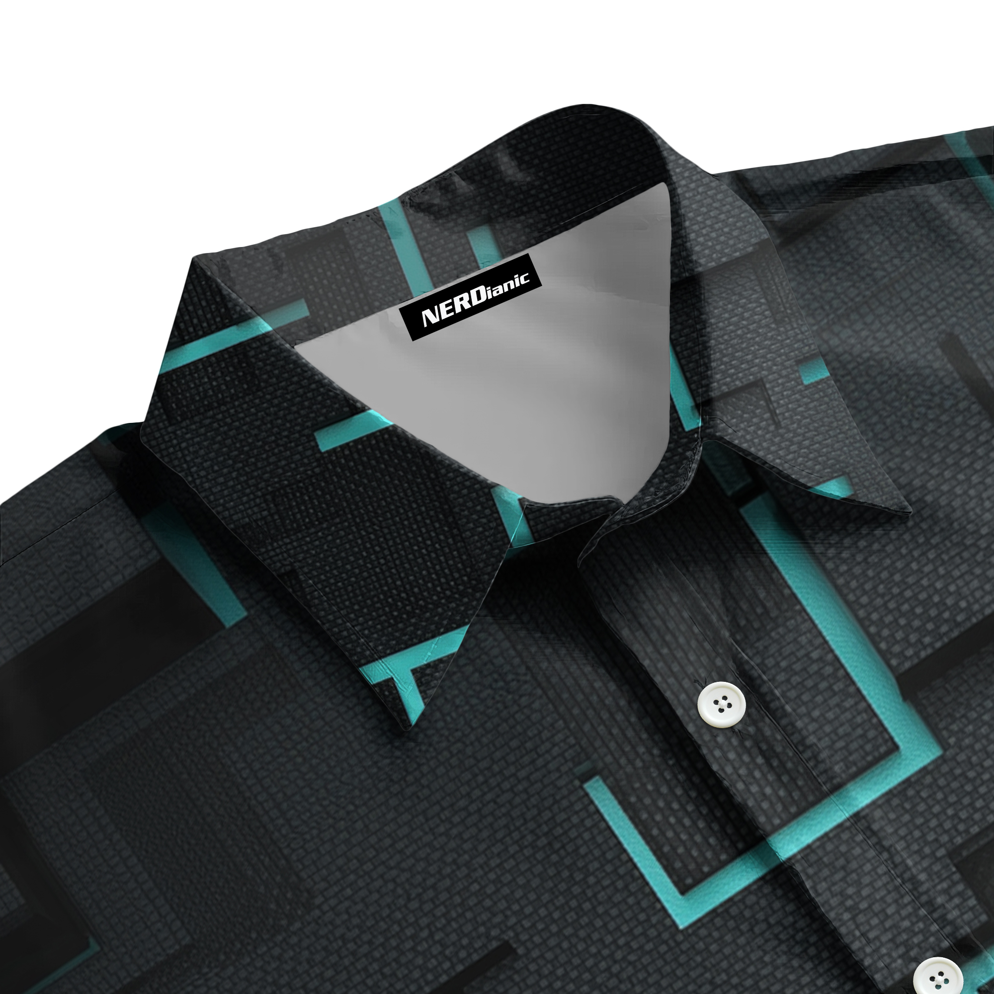 Circuit Blocks Technology Button Up Shirt