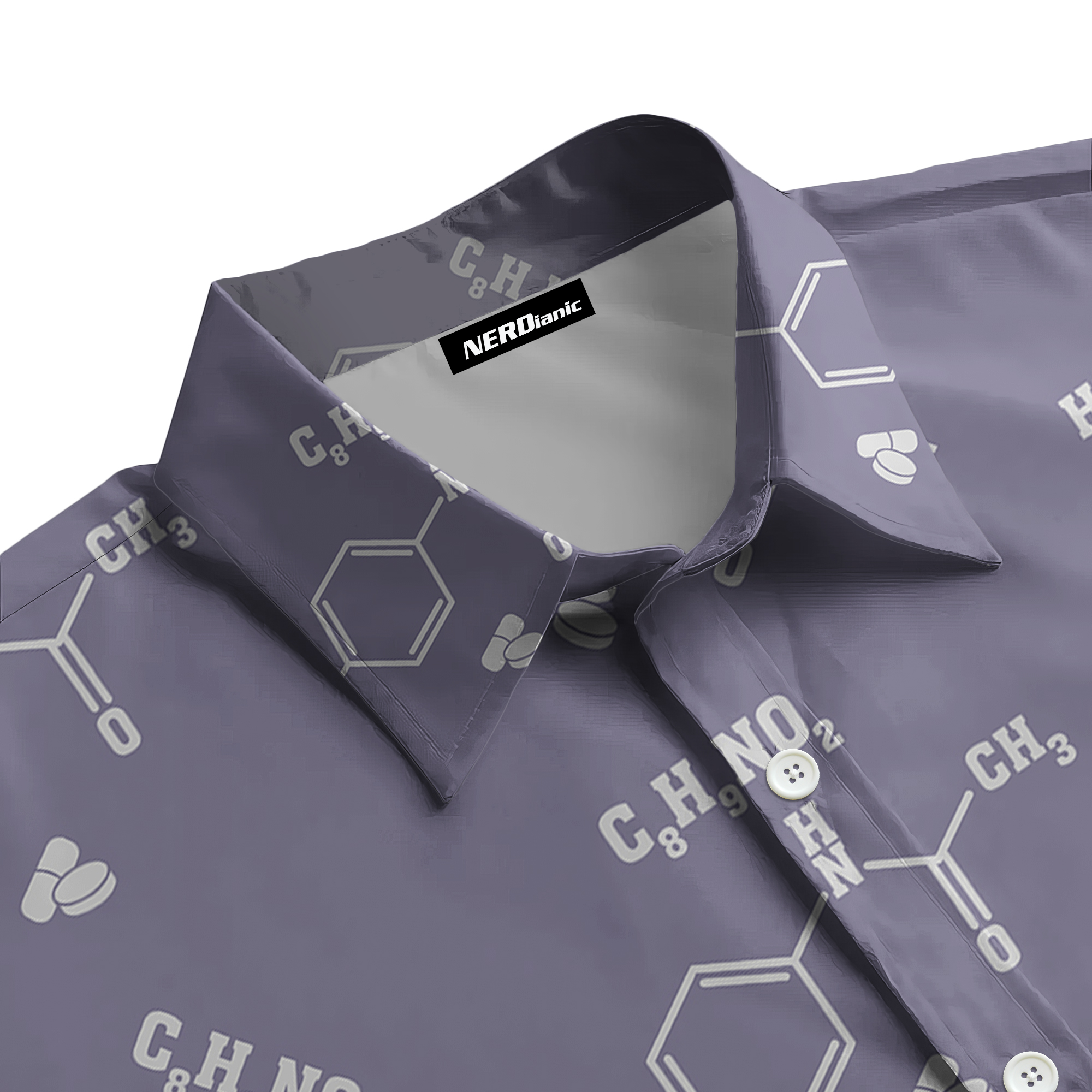 C8H9NO2 Caffeine Backup Plan Button Up Shirt