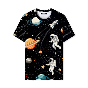 Galaxy Retro Space Graphics T-Shirt