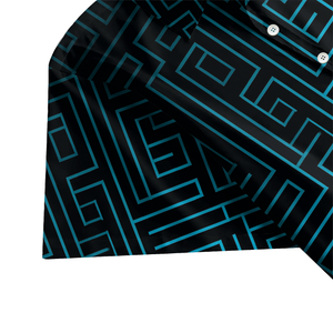 Blue Matrix Technology Button Up Shirt