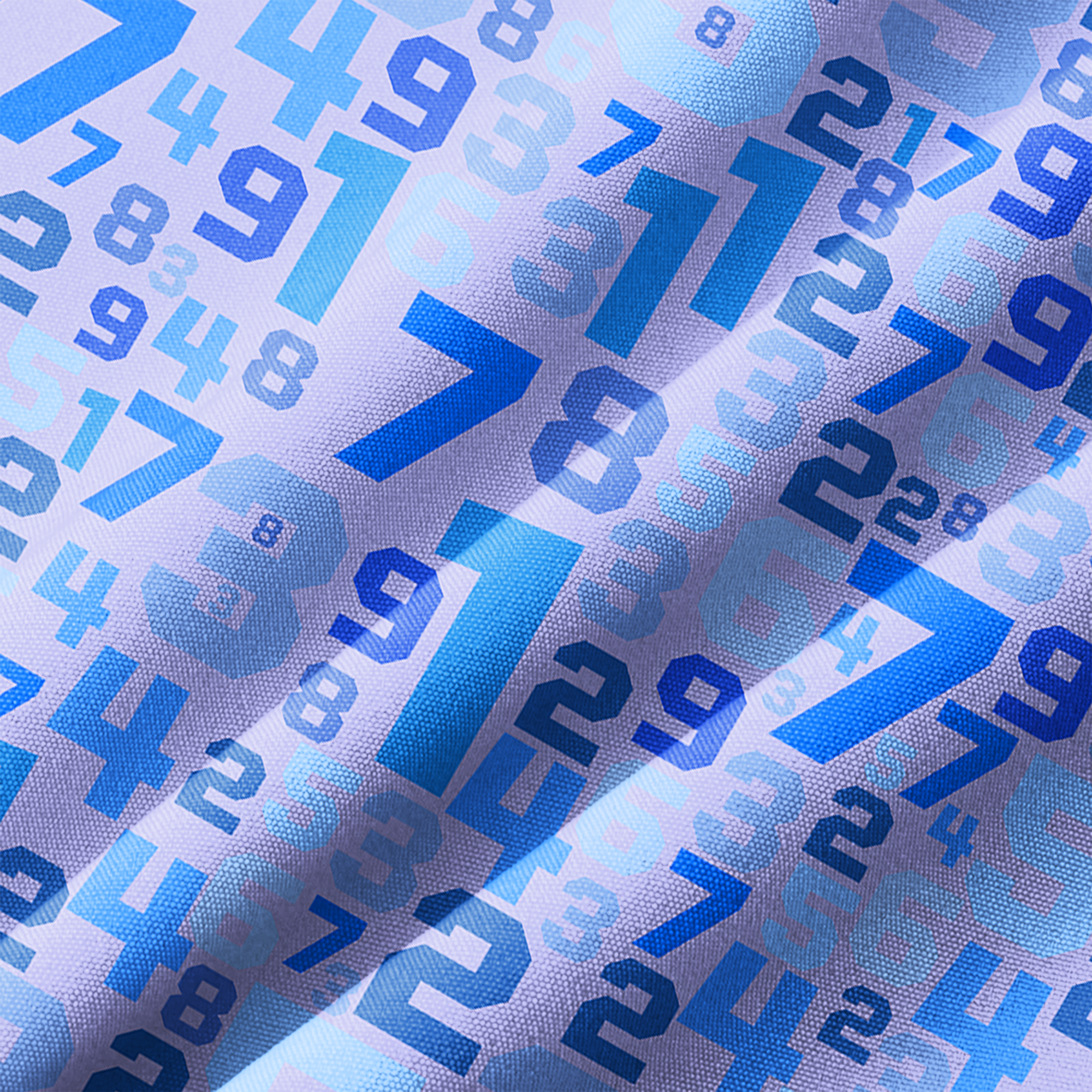 Purple Number Pattern Math Button Up Shirt